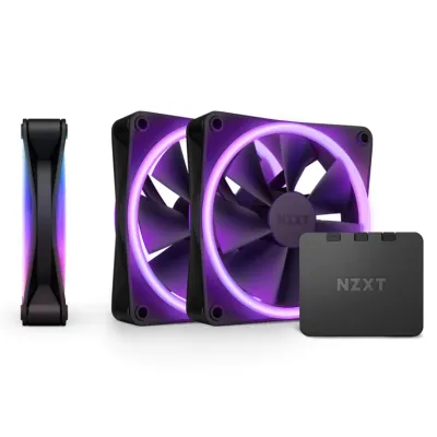 NZXT F120 RGB DUO 120MM 機箱風扇 SINGLE/TRIPLE PACK - 黑色 / Triple Pack 三件連控制器