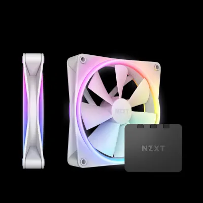NZXT F140 RGB DUO 140mm 風扇  (Twin Pack 兩件裝) - 白色