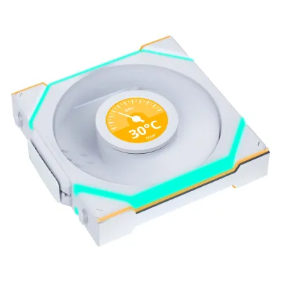 LIAN LI UNI FAN 12SL WIRELESS 120mm 積木風扇 LCD - 白色 / Single Pack 單件
