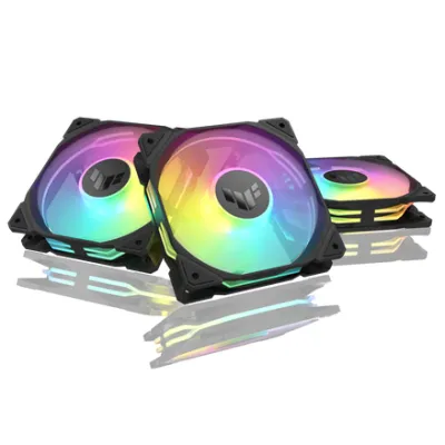 ASUS TUF Gaming TR120 ARGB 120mm 流體動力軸承機箱風扇 - 黑色 / Triple Pack 三件