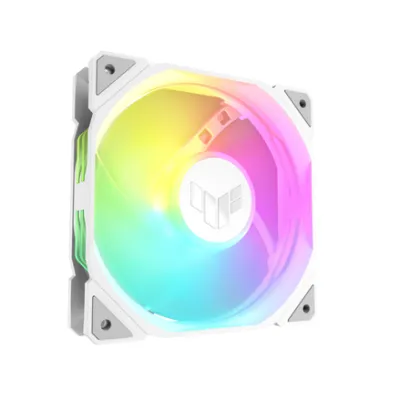 ASUS TUF Gaming TR120 ARGB 120mm 流體動力軸承機箱風扇 反向扇葉 - 白色 / Single Pack 單件