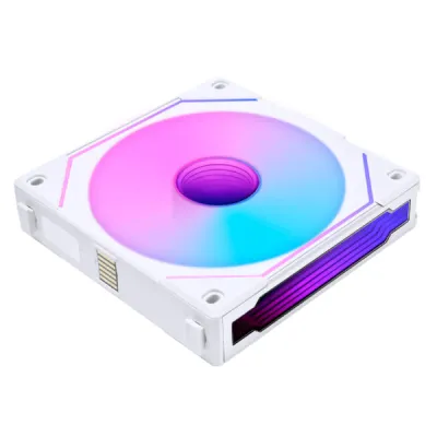 Lian Li 聯力 UNI FAN R12SL LED WIRELESS 120mm Reverse Blade反向扇葉 積木風扇 - 白色 / Single Pack 單件