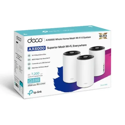 TP-Link Deco X80 AX6000雙頻WiFi 6 Mesh系統 - 2件裝