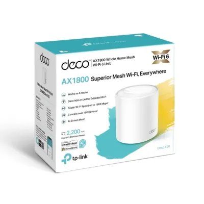 TP-Link Deco X20 AX1800 完整家庭Mesh Wi-Fi 6系統 - 2件裝