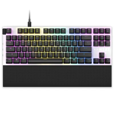 NZXT Function Tenkeyless Mechanical Keyboard (紅軸) - 白色