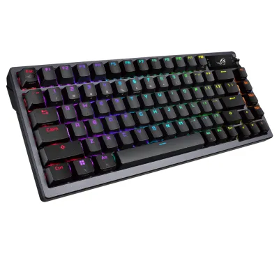 ASUS ROG Azoth NX 2.4 GHz SpeedNova OLED PBT 75% 無線機械自組遊戲鍵盤 - 青軸
