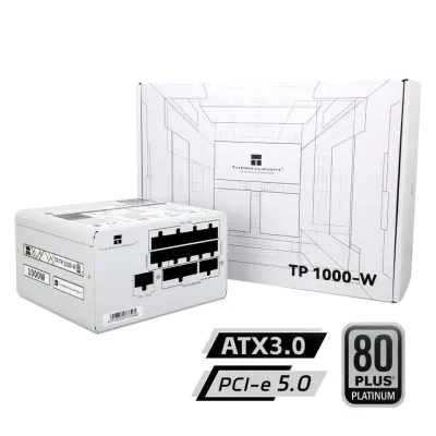 Thermalright TP1000 1000W 80Plus Platinum 白金牌 全模組 主機電源 (五年保用) - 白色