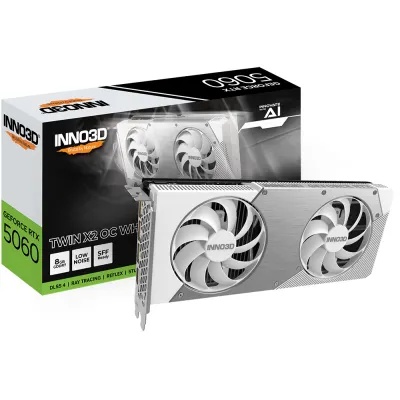 INNO3D GeForce RTX 5060 TWIN X2 顯示卡 8GB OC - 白色
