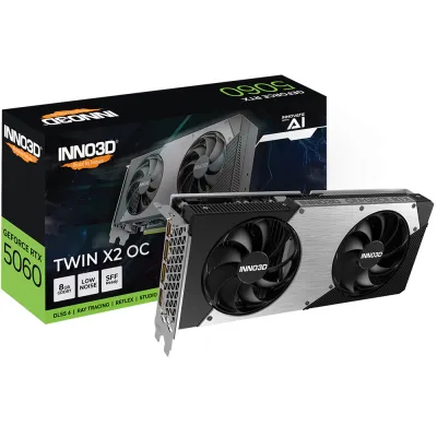 INNO3D GeForce RTX 5060 TWIN X2 顯示卡 8GB OC - 黑色