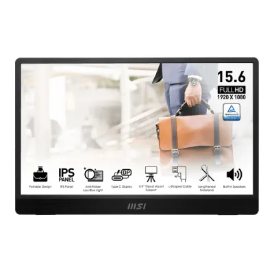 MSI 微星 PRO MP161 E2/E2U MONITOR 便攜顯示器 15.6吋 平面FHD IPS Type-C mini HDMI - MSI 微星 PRO MP161 E2
