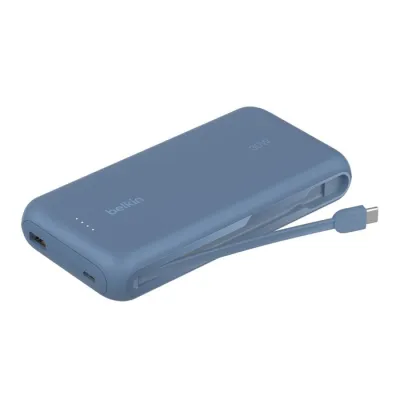 Belkin Boost Charge 20000mAh 便攜式行動電源 內置 USB-C線 - 藍色