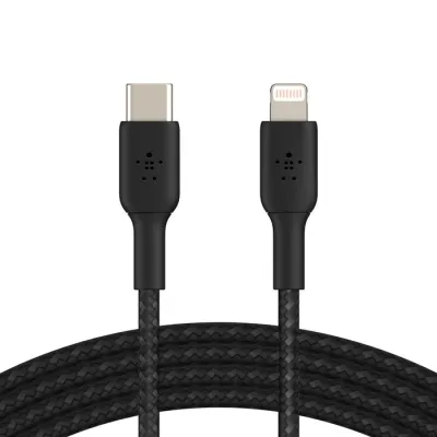 Belkin Boost Charge Lightning 至 USB-C 編織充電線 - 黑色 / 2M