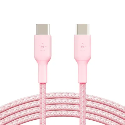 Belkin Boost Charge USB-C 至 USB-C 60W 編織充電線 - 粉紅色 / 2M