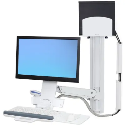 Ergotron StyleView Sit-Stand Combo System - 白色
