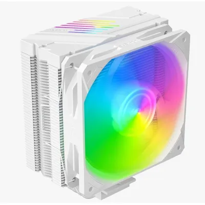 (倒數優惠)upHere S5C/S5C4 ARGB 單塔式五熱導風冷散熱器 - 白色