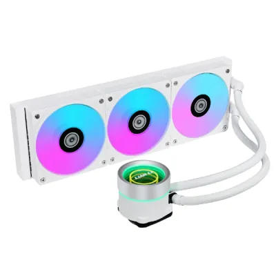 LIAN LI 聯力 GALAHAD II TRINITY 360 水冷散熱器 360mm AIO - 白色 / ARGB 菊花鏈散熱器風扇