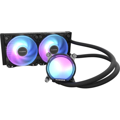 TCOMAS 鈦鉭 SJ-A080 INTEL/AMD 240MM CPU 水冷散熱器 - 黑色 / AMD