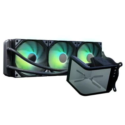 TRYX PANORAMA SE ARGB 360mm 水冷散熱器 AMOLED 曲面螢幕 - 黑色