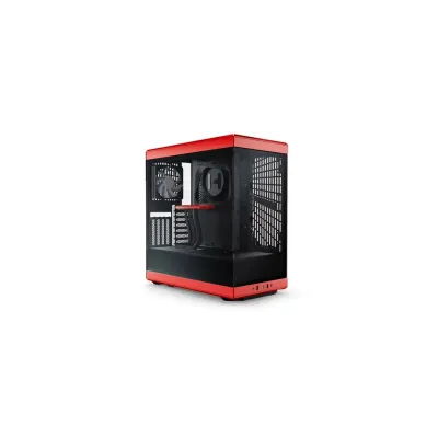 HYTE Y40 Mid-Tower Panoramic ATX 全景機箱 - 黑紅