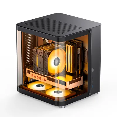 Jonsbo TK-1 MATX 星艦倉 環型鋼化玻璃側透 小型機箱 - 黑色