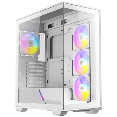 (內附4隻風扇)Antec C3 ARGB CASE ATX機箱 全景無立柱 - 白色