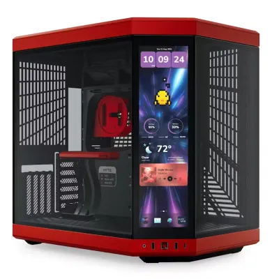 HYTE Y70 Touch Infinity ATX 機箱 - 黑紅色