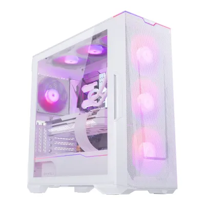 (附送3把風扇) Phanteks ECLIPSE G500A DRGB CASE e-ATX Case 中塔機箱 強化玻璃 MESH PANEL TEMPERED GLASS - 白色