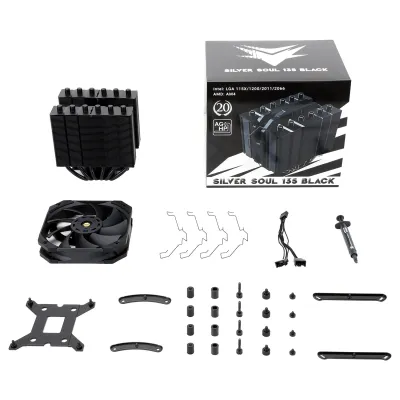 Thermalright Silver Soul 135 (BLACK/WHITE) 六熱導管 塔式散熱器 - 黑色
