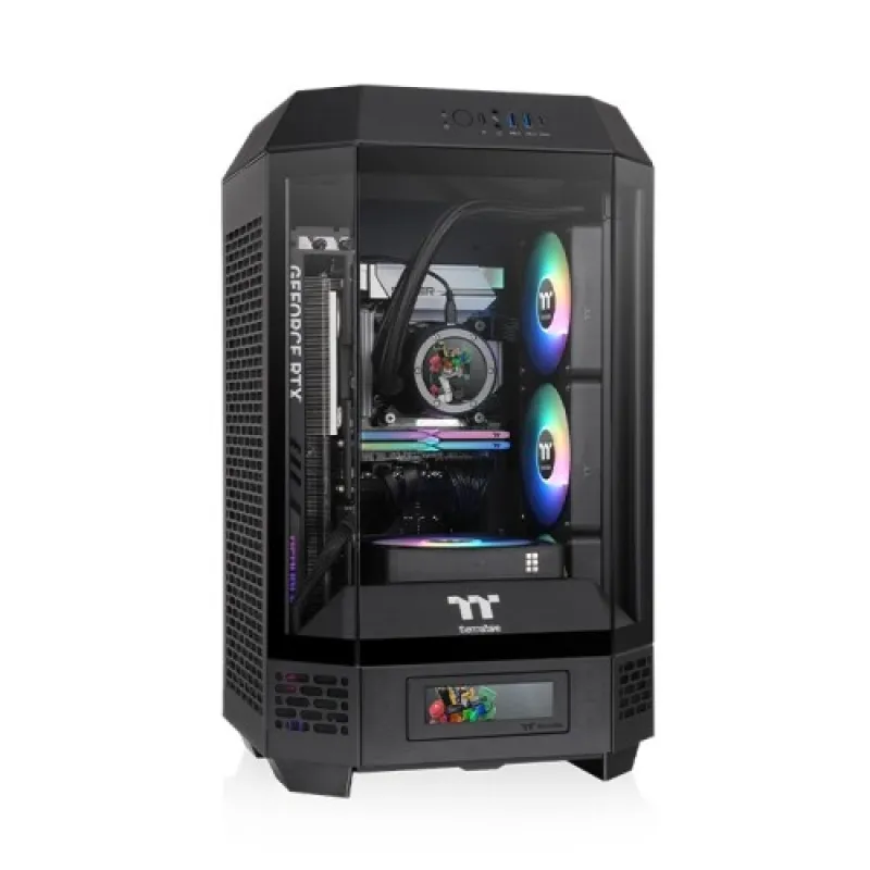 Thermaltake 曜越 The Tower 250 ITX 機箱【預裝2把120mm風扇】 - 黑色