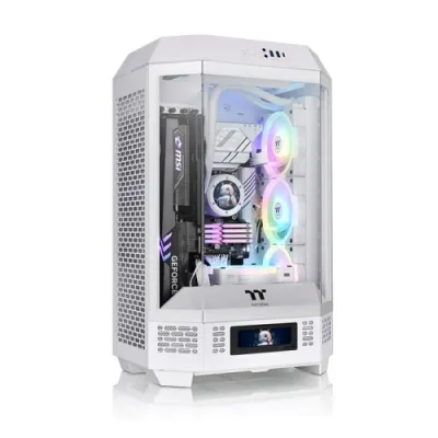 Thermaltake 曜越 The Tower 300 MATX 機箱【預裝2把140mm風扇】 - 白色