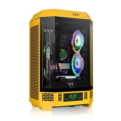 Thermaltake 曜越 The Tower 300 MATX 機箱【預裝2把140mm風扇】 - 大黃蜂色