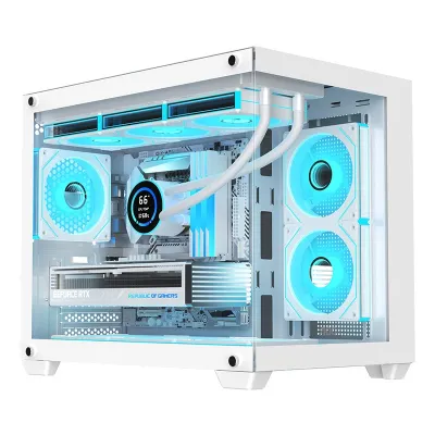 AOC CG392 全景 MATX 機箱 - 白色 / 加配3隻機箱風扇