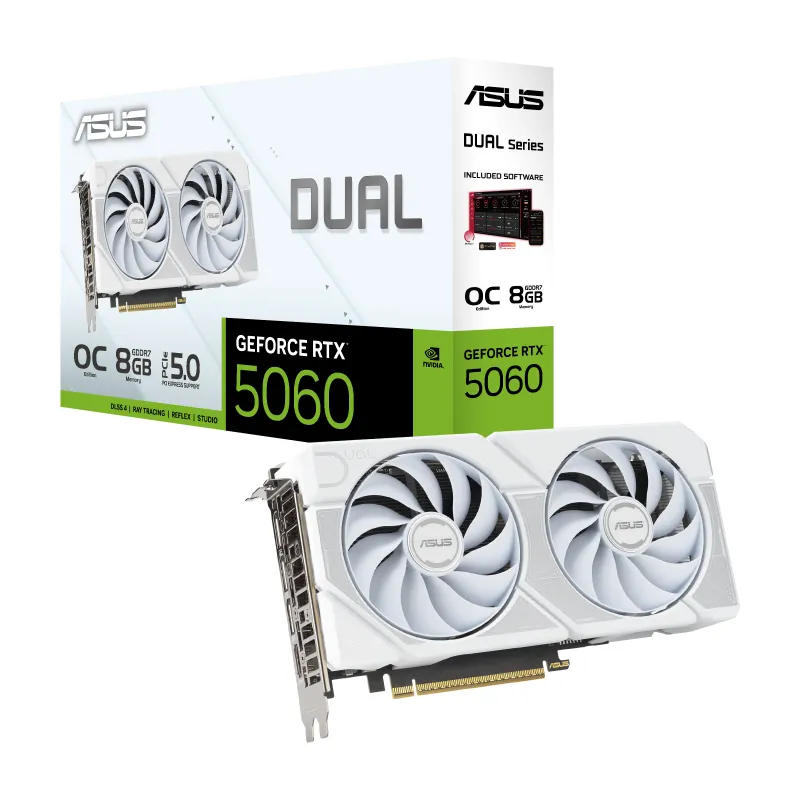 ASUS 華碩 Dual GeForce RTX 5060 White  顯示卡 8GB GDDR7 OC