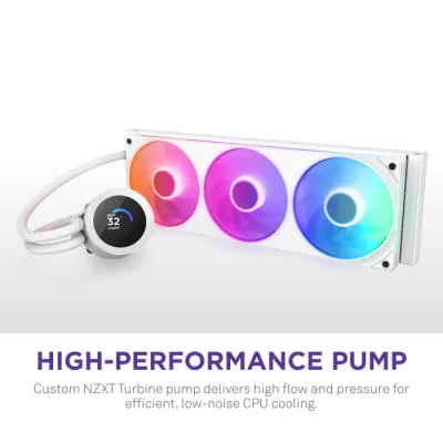 NZXT Kraken Plus 360 RGB 360mm 水冷散熱器 - 白色