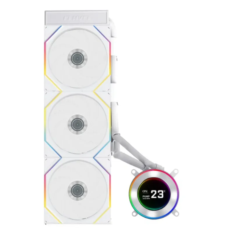 LIAN LI 聯力 Hydroshift II LCD-C 360N 360mm 水冷散熱器 - 白色 / TL Wireless