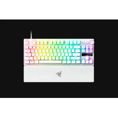 RAZER Huntsman V3 Pro 8KHz Tenkeyless 電競遊戲鍵盤 - 白色