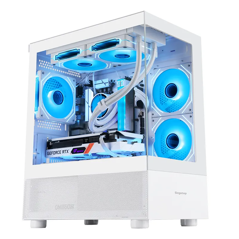 Segotep Endura 240S MATX CASE 全海景 - 白色 / 加配3隻機箱風扇
