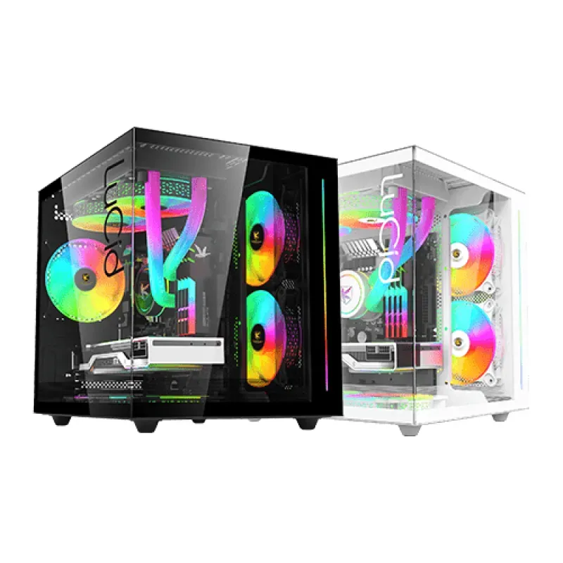 Kingsman AITC CUBIC LuCid Gaming PC Case 電腦機箱 - 白色 - MATX 機箱 - 機箱 - 電腦 ...