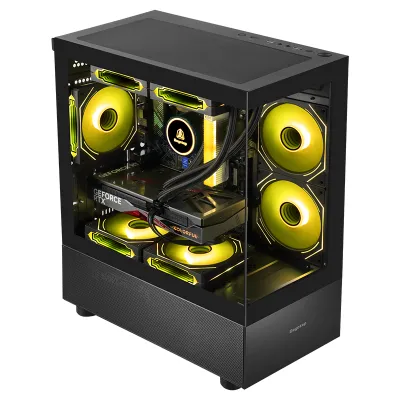 Segotep Endura 240S MATX CASE 全海景 - 黑色 / 加配3隻機箱風扇