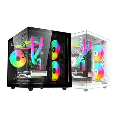 Kingsman AITC CUBIC LuCid Gaming PC Case 電腦機箱 - 白色
