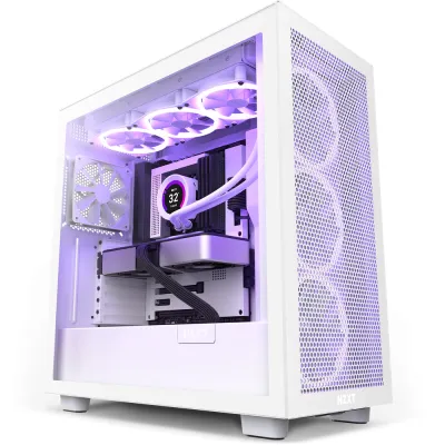 NZXT 2024 H7 FLOW Mid-Tower ATX Case - 白色 / RGB
