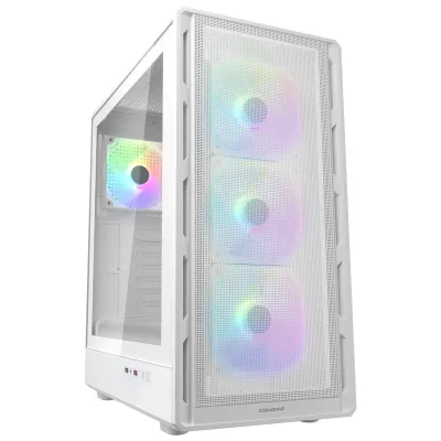 Cougar AIRFACE PURE RGB MATX Case  電競側透玻璃機箱 - 送4風扇 - 白色
