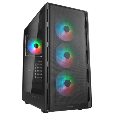 Cougar AIRFACE PURE RGB MATX Case  電競側透玻璃機箱 - 送4風扇 - 黑色