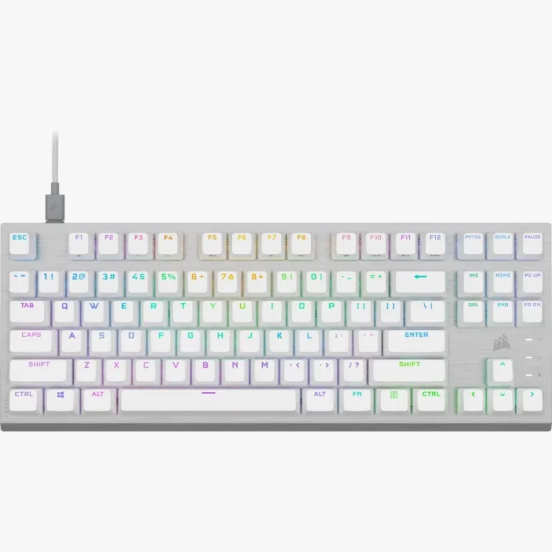 Corsair K60 PRO RGB TKL 機械式電競鍵盤 (Corsair OPX 光軸) - 白色
