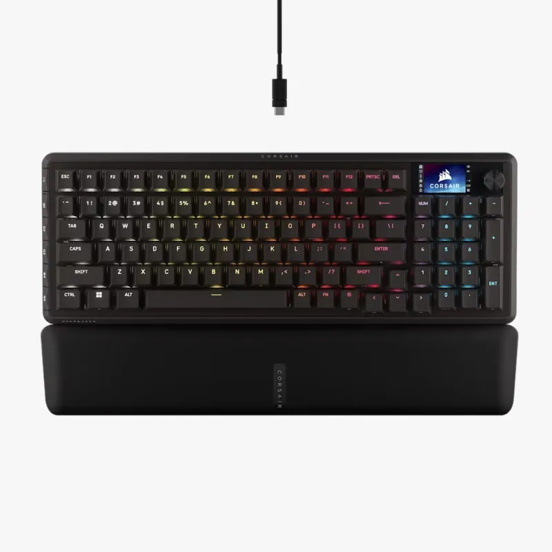 Corsair VANGUARD 96 WIRELESS 8kHz 三模無線機械鍵盤(MLX Plasma軸)(黑色)