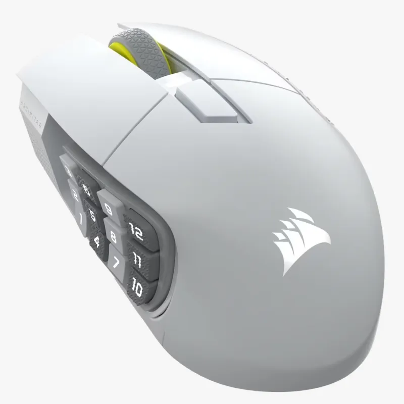 SCIMITAR ELITE WIRELESS SE MMO 遊戲滑鼠 – 槍鐵色 - 白色