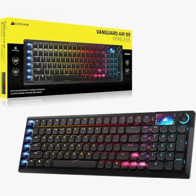 Corsair VANGUARD AIR 99% 無線電競鍵盤 CORSAIR OPX Low-Profile 光學機械軸 - 黑色 Black