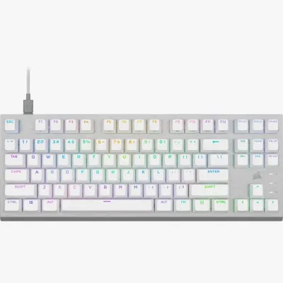 Corsair K60 PRO RGB TKL 機械式電競鍵盤 (Corsair OPX 光軸) - 白色