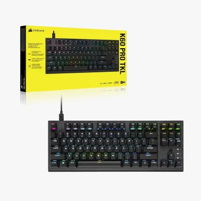 Corsair K60 PRO RGB TKL 機械式電競鍵盤 (Corsair OPX 光軸) - Black 黑色