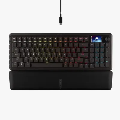 Corsair VANGUARD 96 WIRELESS 8kHz 三模無線機械鍵盤(MLX Plasma軸)(黑色)